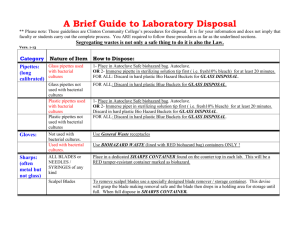 A Brief Guide to Laboratory Disposal