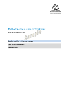 Methadone Mainteance - click to view sample