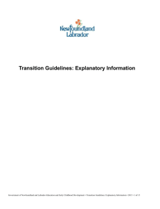 Transition Guidelines - Education