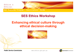 SES Ethics and Ethical Decision