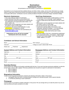 Submission Form - Southwest College