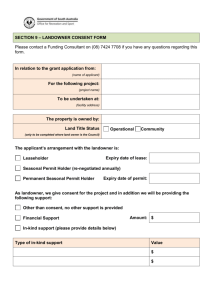 SECTION 9 – LANDOWNER CONSENT FORM Please contact a
