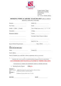 a Booking Form