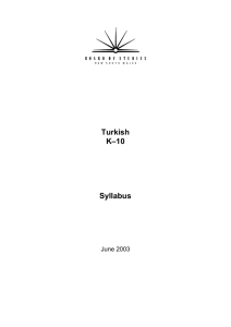 Turkish Syllabus Version 7