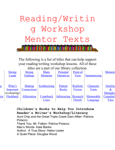 Reading/Writing Workshop Skill Books