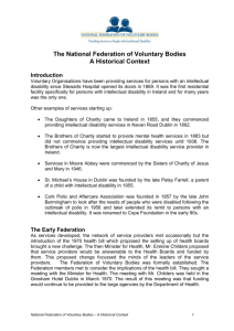 The National Federation of Voluntary Bodies – A Historical Context