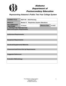 NUR 105 Adult Nursing lp