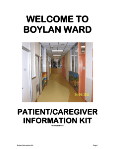 Boylan Ward Welcome Kit - Women`s and Children`s Hospital