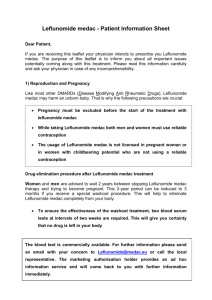Leflunomide medac® - Patient Information Sheet
