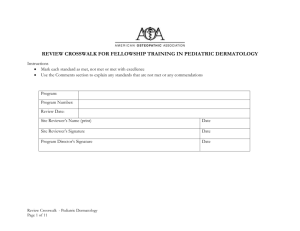 review crosswalk for fellowship training in pediatric dermatology