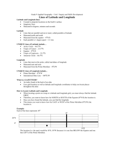 Lesson 2 Lats and Longs