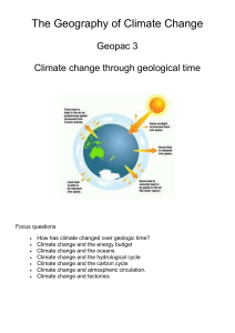 Climate change through geological time