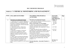 Module 3 Chemical monitoring and management