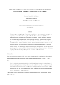 seeking an empirical development taxonomy for manufacturing smes