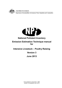 poultry raising emission estimation technique (EET) manual
