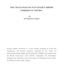 Challenges of Sustainable Shrimp Fisheries in Nigeria
