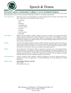Speech and Drama - Seward County Community College