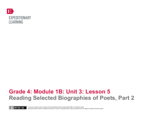 Grade 4 ELA Module 1B, Unit 3, Lesson 5