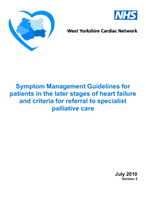 Symptom Management Guidelines for patients