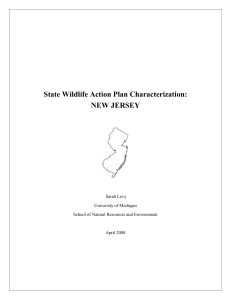 The New Jersey State Wildlife Action Plan - Deep Blue
