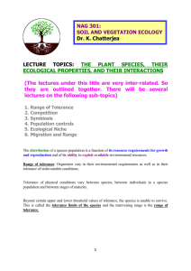 Lecture Notes 05: Vegetation Ecology