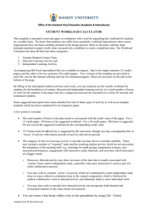 Workload Rational for Students