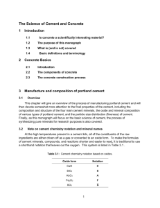 The Materials Science of Portland Cement and Concrete