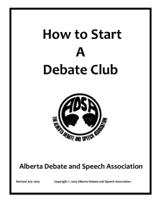 How to Start a Debate Club - Debate and Speech Association of