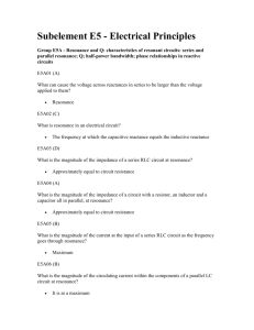 Subelement E5 - Electrical Principles