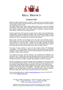 Company Profile - Bill Brown Bags