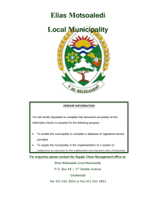declaration - Elias Motsoaledi Municipality