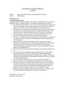 Curriculum Committee Minutes - Rhinebeck Central School District