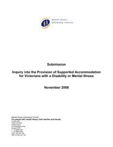 Inquiry into the Provision of Supported