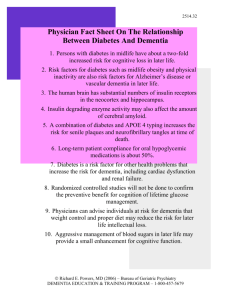 Physician Fact Sheet On The Relationship Between Diabetes And