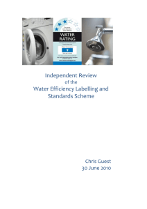 Independent review of the Water Efficiency Labelling and Standards