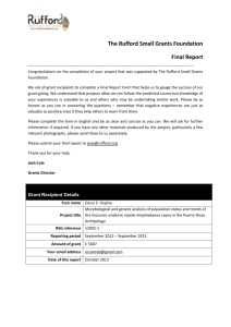 Final Report - The Rufford Foundation