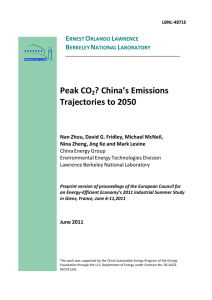 China`s Emissions Trajectories to 2050