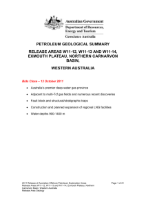Exmouth Plateau Release Areas - Offshore Petroleum Exploration