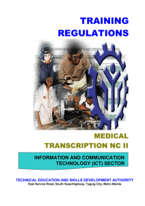 tr-medical transcription nc ii