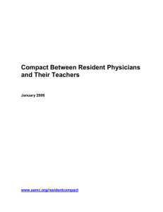 Compact Between Resident Physicians and Their Teachers