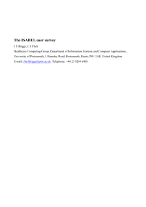 The ISABEL user survey - University of Portsmouth