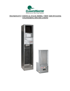 vertical stack water source heat pump specifications