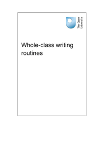 Whole-class writing routines