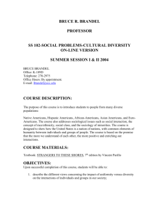 Social Problems-Cultural Diversity Syllabus