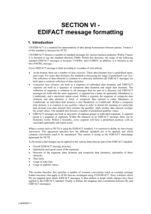 SECTION VI - EDIFACT message formatting