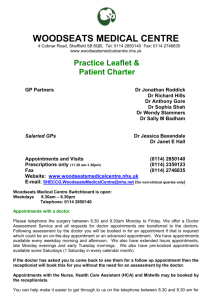 Practice Leaflet Patient Charter