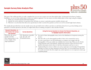 sample survey data analysis plan