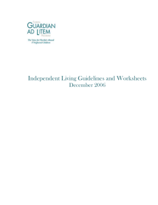 Florida Independent Living Guidelines and Worksheets Book