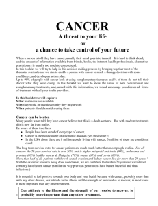Therapies for cancer - our Family homepage!