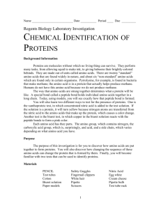 Chemical Identification of Proteins
